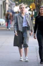 ELLE FANNING Arrives on Set of Woody Allen New Movie in New York 10/19/2017