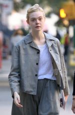 ELLE FANNING Arrives on Set of Woody Allen New Movie in New York 10/19/2017