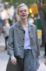 ELLE FANNING Arrives on Set of Woody Allen New Movie in New York 10/19/2017