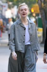 ELLE FANNING Arrives on Set of Woody Allen New Movie in New York 10/19/2017