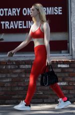 ELLE FANNING in Tights at a Gym in Studio City 10/28/2017