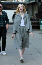 ELLE FANNING Leaves Set of Untitled Woody Allen Movie 10/19/2017