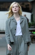 ELLE FANNING Leaves Woody Allen Untitled Amazon Project in New York 10/19/2017