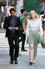 ELLE FANNING on the Set of Untitled Woody Allen Movie in New York 10/10/2017