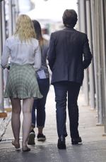 ELLE FANNING on the Set of Untitled Woody Allen Movie in New York 10/10/2017