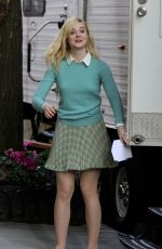 ELLE FANNING on the Set of Untitled Woody Allen Project 10/06/2017