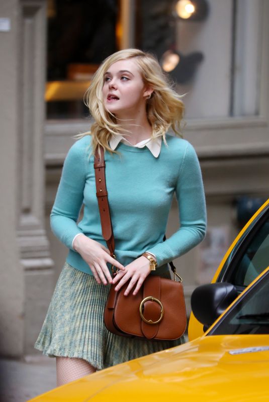 ELLE FANNING on the Set of Untitled Woody Allen Project 10/06/2017