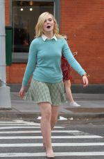 ELLE FANNING on the Set of Untitled Woody Allen Project in New York 10/07/2017