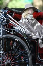 ELLE FANNING on the Set of Untitled Woody Allen Project in New York 10/12/2017