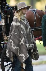 ELLE FANNING on the Set of Untitled Woody Allen Project in New York 10/12/2017