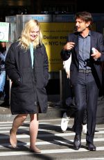 ELLE FANNING on the Set of Woody Allen Movie in New York 10/05/2017