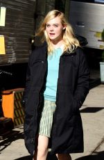 ELLE FANNING on the Set of Woody Allen Movie in New York 10/05/2017