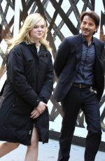 ELLE FANNING on the Set of Woody Allen Movie in New York 10/05/2017