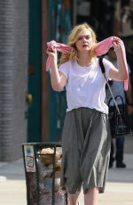 ELLE FANNING on the Set of Woody Allen