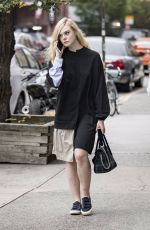 ELLE FANNING Out in New York 10/05/2017
