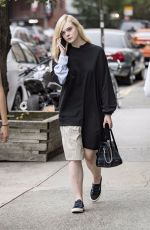 ELLE FANNING Out in New York 10/05/2017