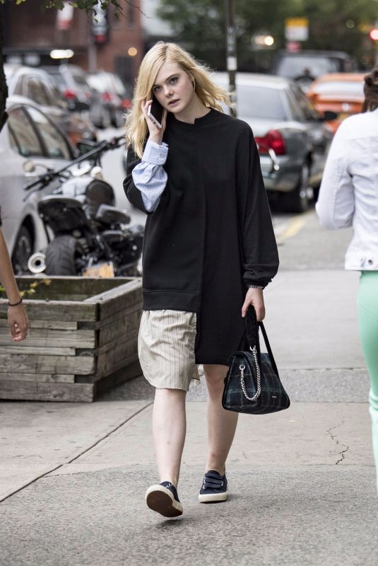 ELLE FANNING Out in New York 10/05/2017