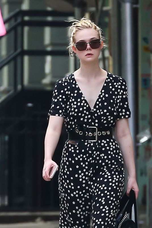ELLE FANNING Out in New York 10/08/2017