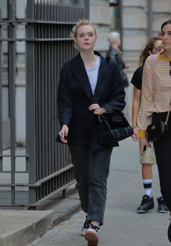 ELLE FANNING Out Shopping in New York 09/30/2017