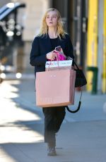 ELLE FANNING Out Shopping in New York 10/17/2017