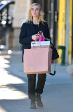 ELLE FANNING Out Shopping in New York 10/17/2017