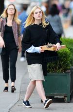 ELLE FANNING Picks Up a Pizza in New York 10/05/2017