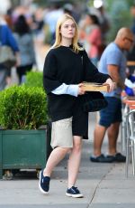 ELLE FANNING Picks Up a Pizza in New York 10/05/2017