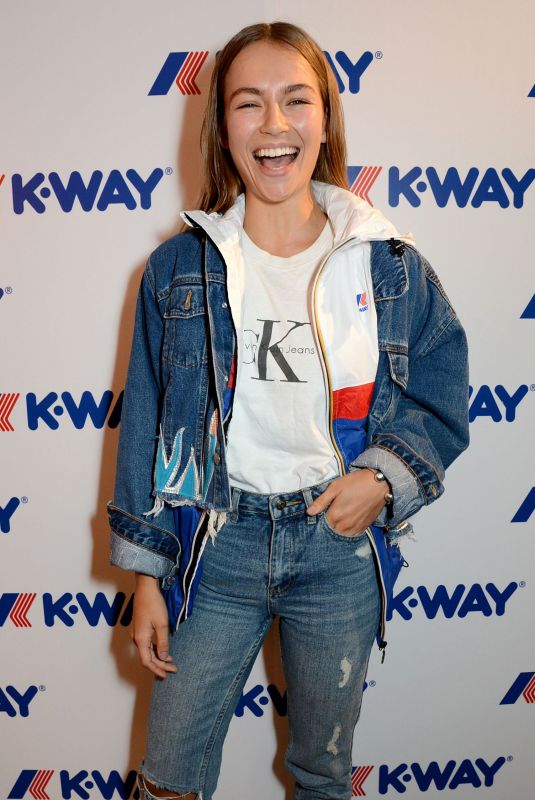 EMMA LOUISE at K-Way Flagship Store Opening in London 10/04/2017