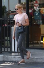 EMMA ROBERTS at a Coffee Bean in Hollywood 10/02/2017