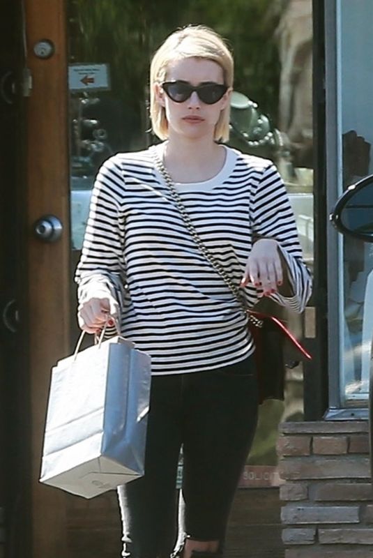 EMMA ROBERTS Leaves Emerald Forest Gifts in Studio City 10/05/2017