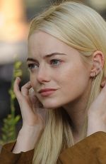 EMMA STONE on the Set of Maniac in Washington Square Park 10/20/2017