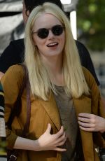 EMMA STONE on the Set of Maniac in Washington Square Park 10/20/2017