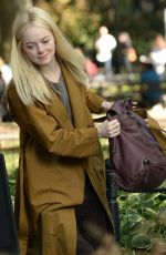 EMMA STONE on the Set of Maniac in Washington Square Park 10/20/2017
