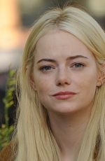 EMMA STONE on the Set of Maniac in Washington Square Park 10/20/2017
