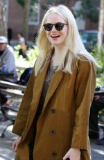 EMMA STONE on the Set of Maniac in Washington Square Park 10/20/2017