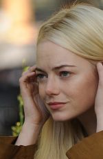 EMMA STONE on the Set of Maniac in Washington Square Park 10/20/2017