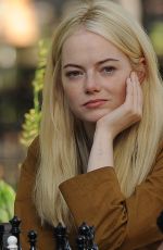 EMMA STONE on the Set of Maniac in Washington Square Park 10/20/2017