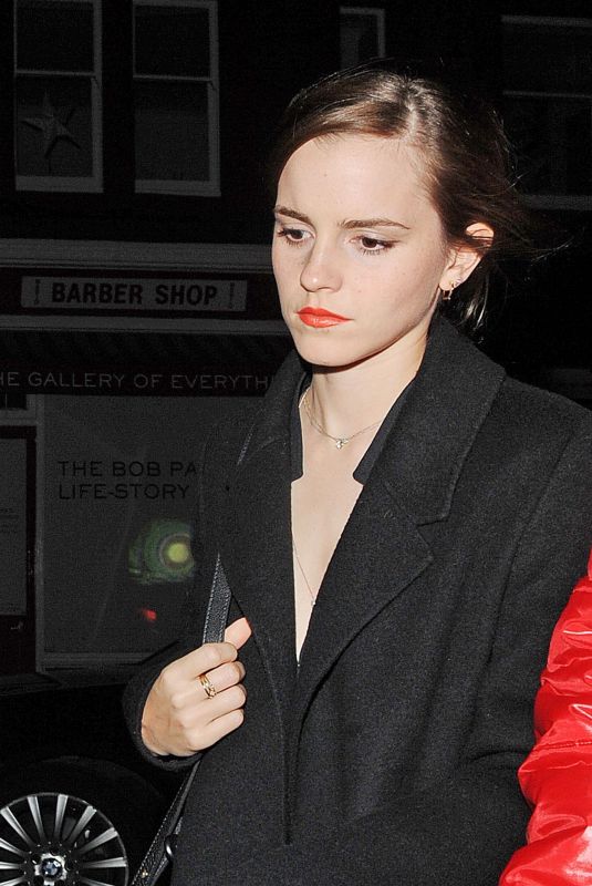 EMMA WATSON Arrives at Chiltern Firehouse in London 10/21/2017