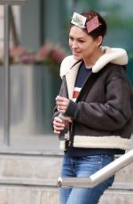 EMMA WILLIS Leaves Salford Hotel in Manchester 10/16/2017