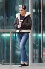 EMMA WILLIS Leaves Salford Hotel in Manchester 10/16/2017