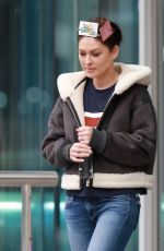 EMMA WILLIS Leaves Salford Hotel in Manchester 10/16/2017
