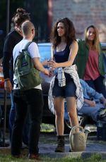 EMMY ROSSUM on the Set of Shameless in Chicago 10/17/2017