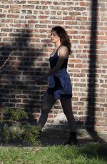 EMMY ROSSUM on the Set of Shameless in Chicago 10/17/2017