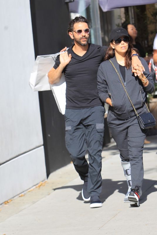 EVA LONGORIA and Jose Baston Out and About in Beverly Hills 10/21/2017
