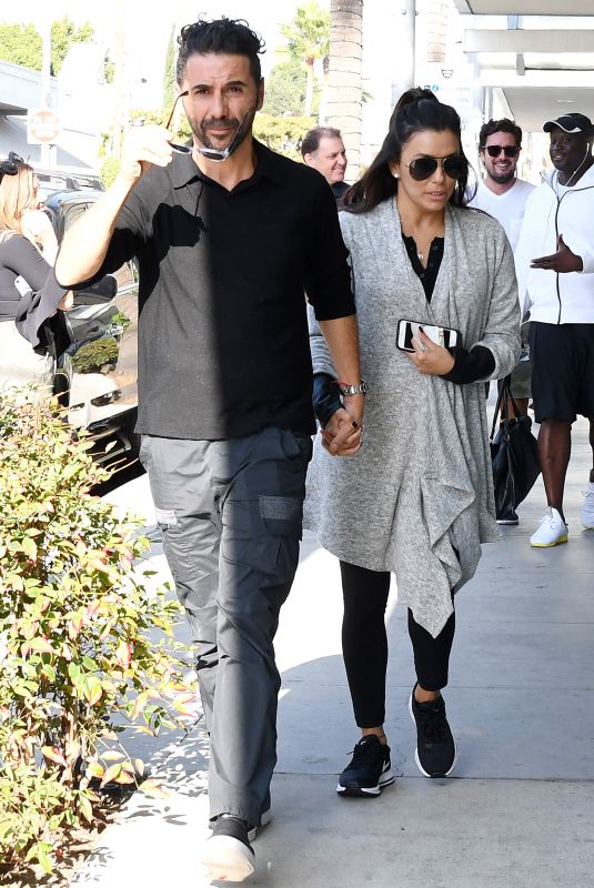 EVA LONGORIA and Jose Baston Out for Lunch in Beverly Hills 10/13/2017