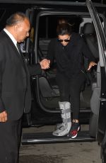 EVA LONGORIA with Support Boot on Her Broken Ankle at LAX Airport 10/26/2017