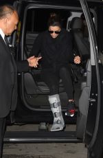 EVA LONGORIA with Support Boot on Her Broken Ankle at LAX Airport 10/26/2017