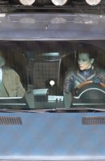 EVANGELINE LILLY and Michael Douglas on the Set of Ant-man and the Wasp in Atlanta 10/18/2017