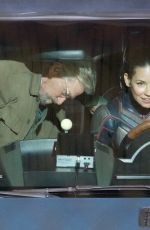 EVANGELINE LILLY and Michael Douglas on the Set of Ant-man and the Wasp in Atlanta 10/18/2017