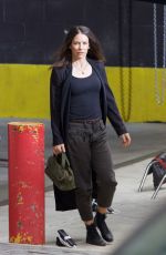 EVANGELINE LILLY Arrive on the Set of Ant-man and the Wasp in Atlanta 10/14/2017